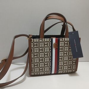 Tommy Hilfiger Brown and Red Women's Bag